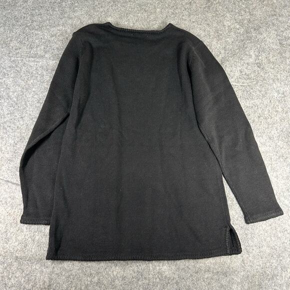 Vintage Quacker Factory Sweater Womens Medium Tunic Sequin Snowman Holiday - Picture 4 of 6